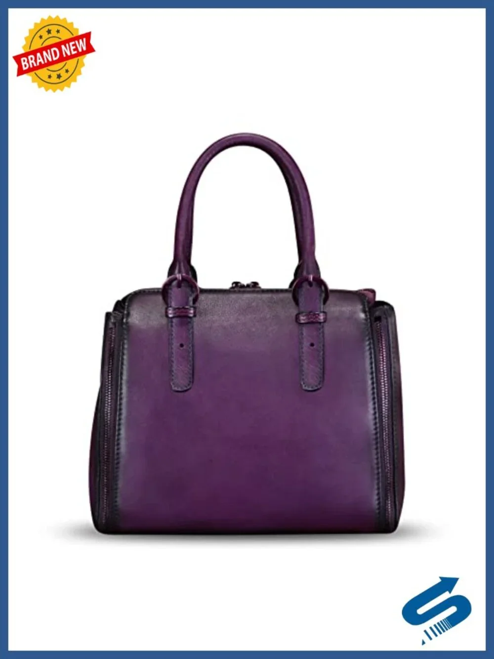 Genuine Leather Satchel Bag Vintage Crossbody Shoulder Handbag